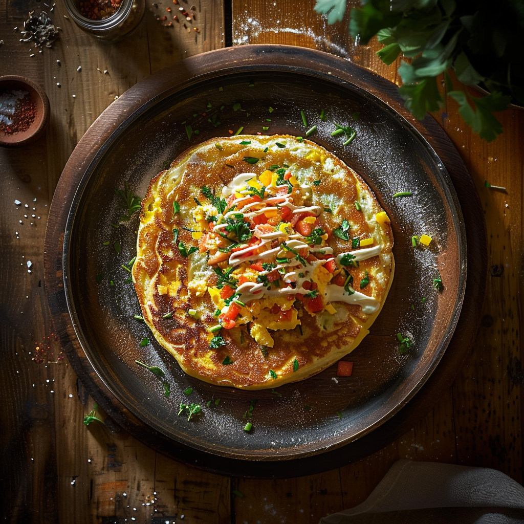 Salmon Vegetable Pancake